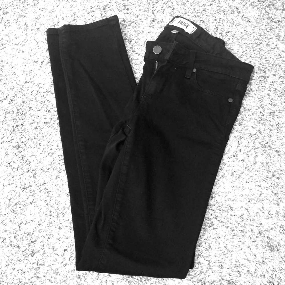 Paige skinny black jeans size 26
